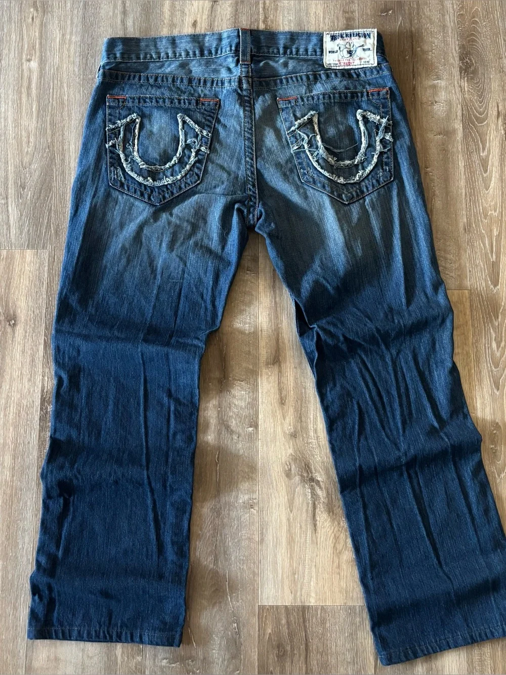 True Religion Horseshoe World Tour Section Straight Jeans Men’s 38x30 Y2K